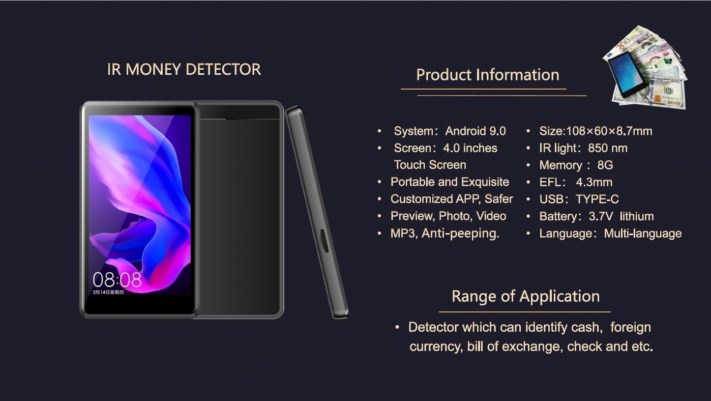 Portable Rechargeable Infrared(IR) Money Detector V300